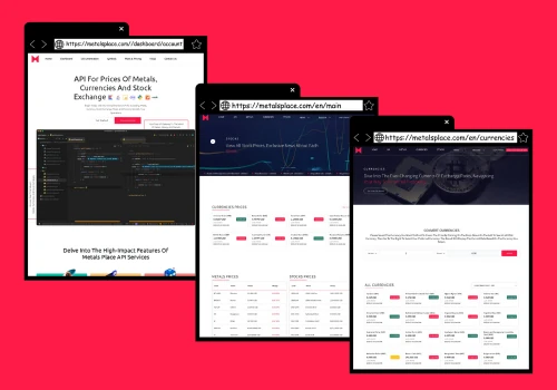website and api for metals stocks