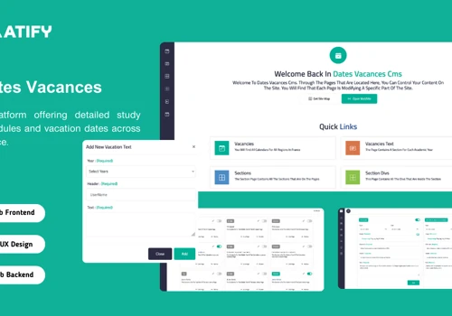 website and cms for public and academic holidays