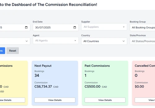 Commission Reconciliation Portal for FareConnect