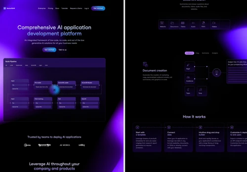 Website design for a B2B AI SaaS Startup