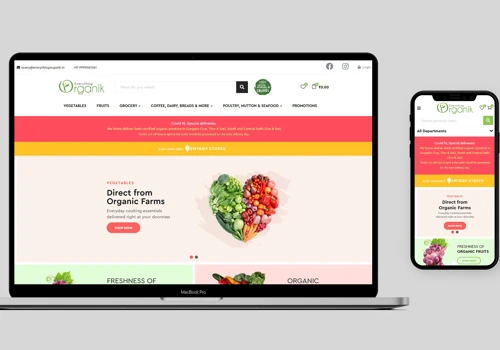 Website Designing for an Organic E-commerce Venture