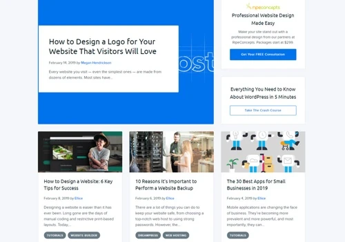 New Dreamhost blog coded in Wordpress