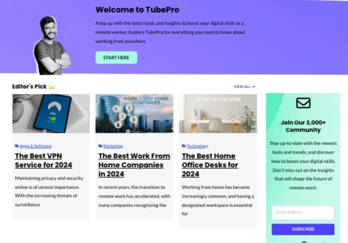 TubePro Blog Website
