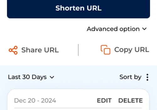 Mobile and Web App Development for Link shortning