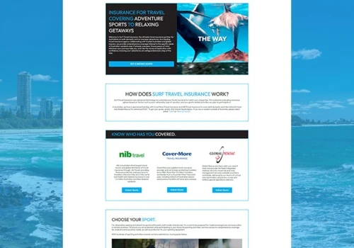 Surf Travel Insurance Website