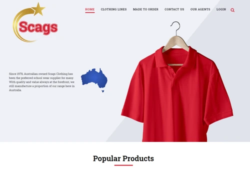 Scags Website Design and Development