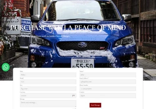 Japan Car Dealer Website Design