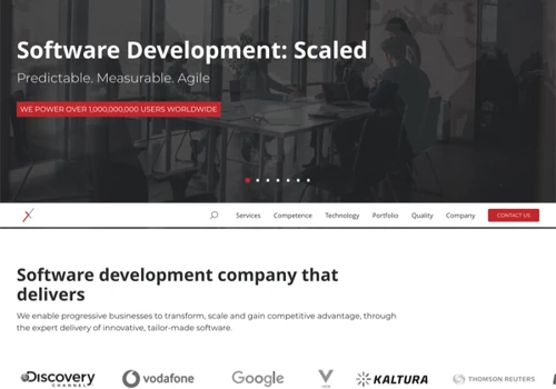 Website content for a custom software development firm