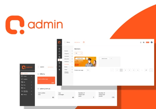 A set of QAdmin components for website development
