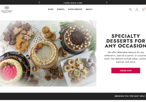 Delectable Desserts E-Commerce Development