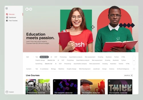 Courses marketplace Dash