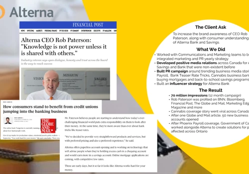 Case Study Working with Alterna Savings/Bank