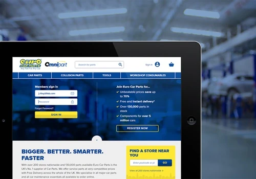 Enterprise level eCommerce portal manages 500,000 product SKUs for Euro Car Parts
