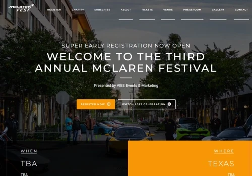Website Design Mclaren Fest
