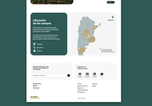 Garruchos Agropecuaria – UX/UI Development & Websi