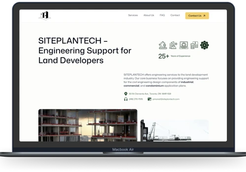 Webflow Development for Site Planning & Engineerin