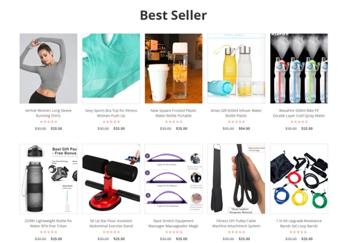 Gym related products e commerce website development