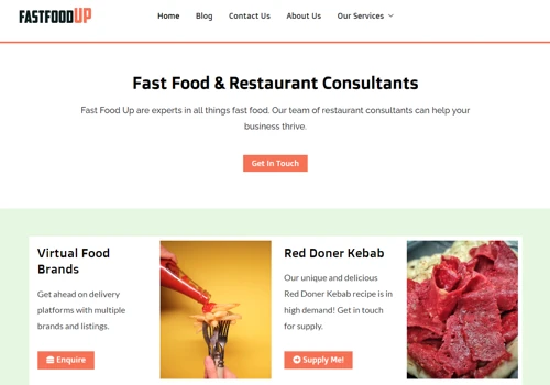 Website Design For Fast Food Tech Company