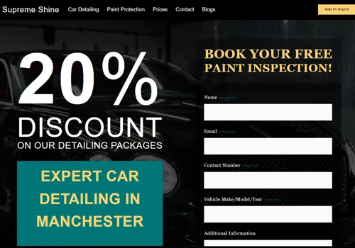 Supreme Shine - New Automotive Website and SEO