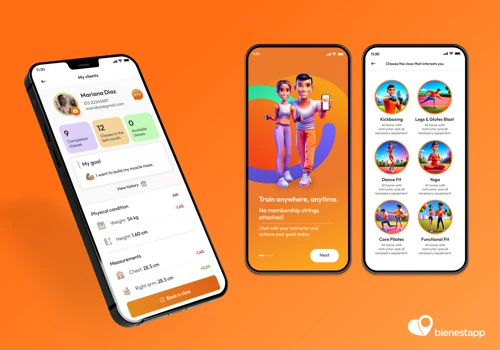 Illustrated App for home sports trainers