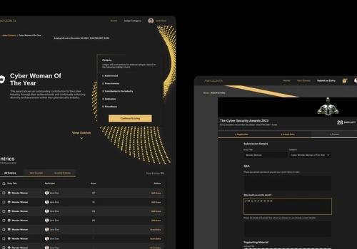 Awards Page Landing Page