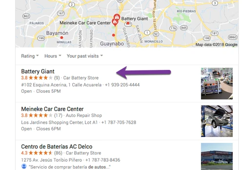 Battery Giant Franchise - Local SEO