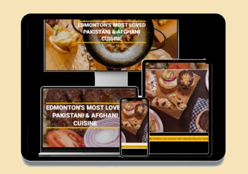Website for Khan Kebabs - Pak & Afghan Cuisine