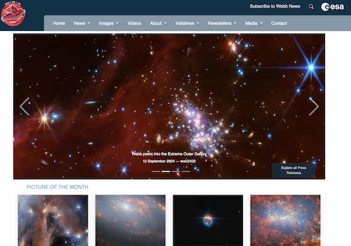 James Webb Space Telescope's Website