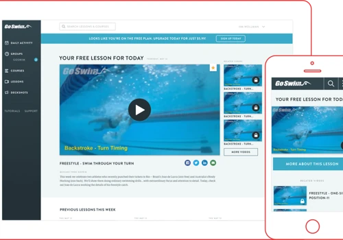 GoSwim Web and Mobile App