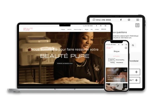 Beauté Pure - Custom website with headless CMS