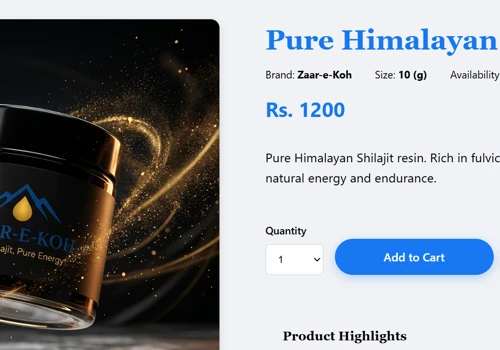 Zaarekoh – Pure Himalayan Shilajit Brand Website
