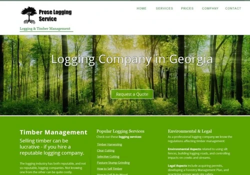 Logging Company Web Design