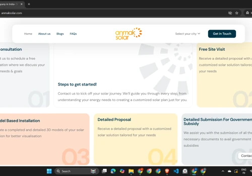 Website Design & Development for Anmak Solar
