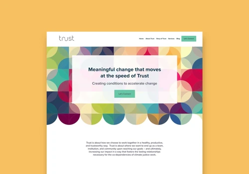 Website Design for Trust of Change