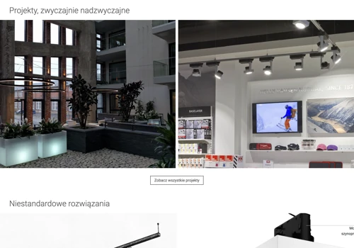 Application and website for a lighting manufacture
