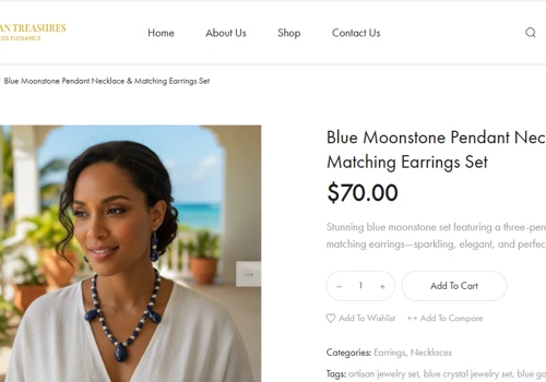 Handcrafted Jewelry E-Commerce Website Development