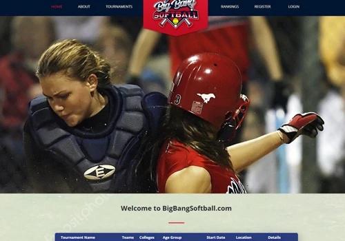 Custom Web Design for BigBangSoftball