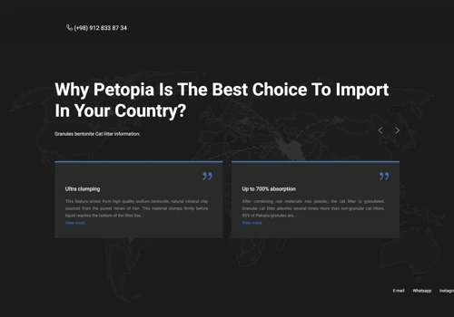 Petopia B2B Export Website & Product Catalog