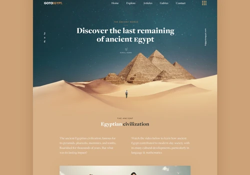 GOTOEGYPT - Travel Landing Page
