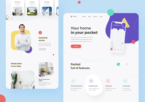 Home in your pocket landing web page design