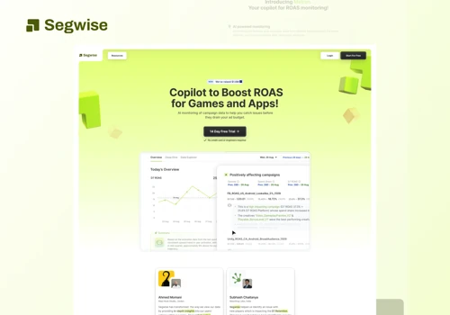 Segwise Landing page website Development