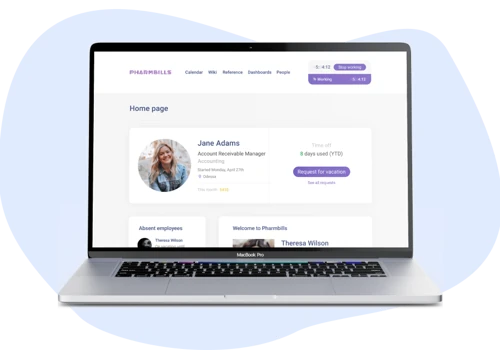 Pharmbills. Internal Platform for employees