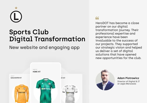 Legia Warszawa –Awarded website and mobile app