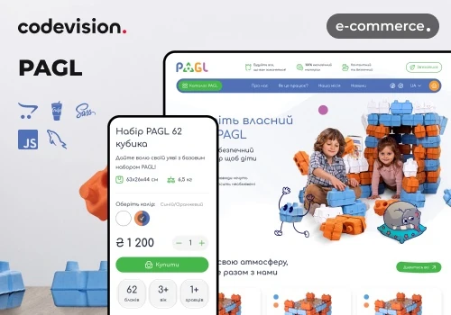 An E-commerce website for children's constructors