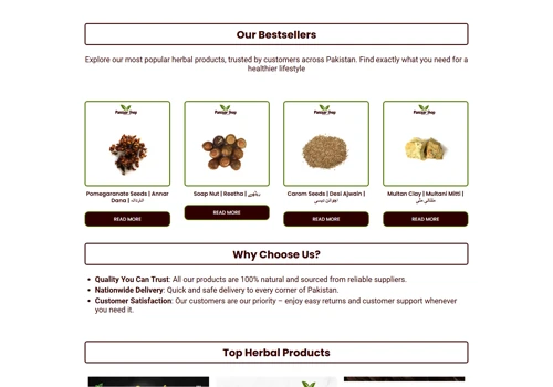 Online Herbal and Organic Products Store