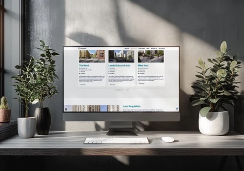 Corporate site for a property investment company