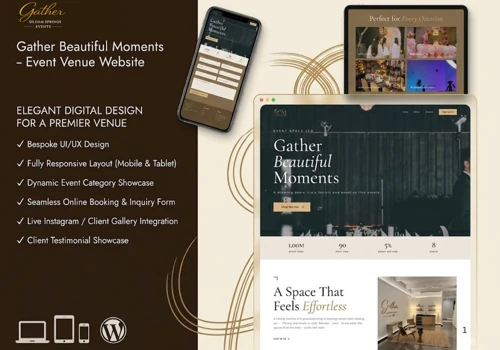 Event Space Website Design and Development