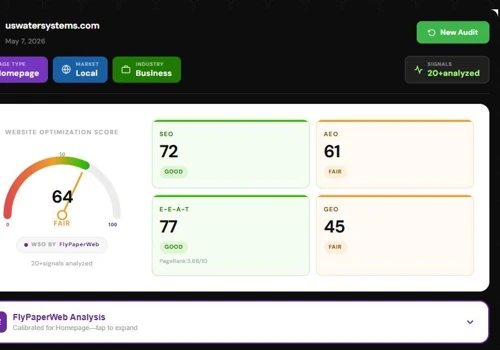 Website Optimization Score Audit Tool