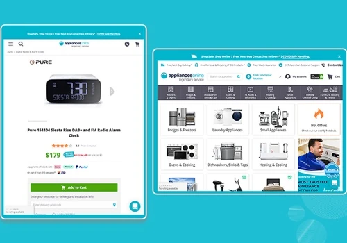 Custom Web Design and Development - Online Home Appliance Store