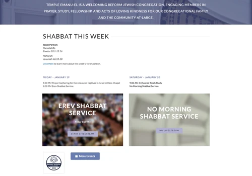 Temple Emanu-El Website